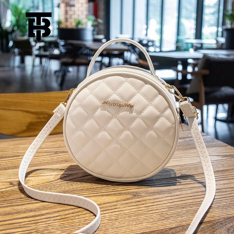 TB BHULAMTE Designer Fashion Women's Bag Summer New Sweet Girl Luxury Bag Style Small Round Bag Quilted Embroidery Small Bag Crossbody Bag
