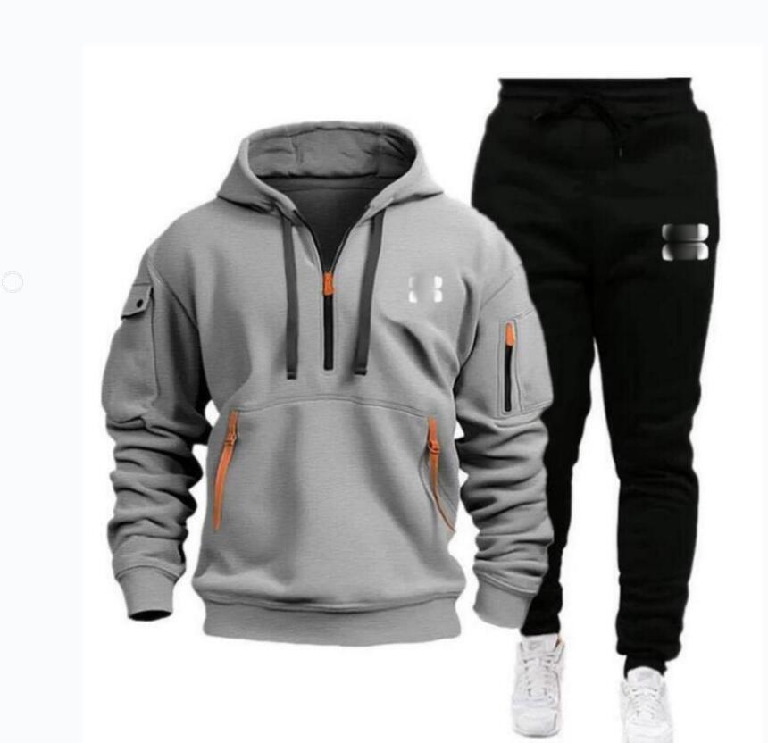 Adm001 3XL Half zip up Mens Womens designer hoodie Tracksuit sweatshirts Casual hoody streewear Hoodie Pants Two Piece Set Sweatsuit Man Clothes polo's Tracksuits