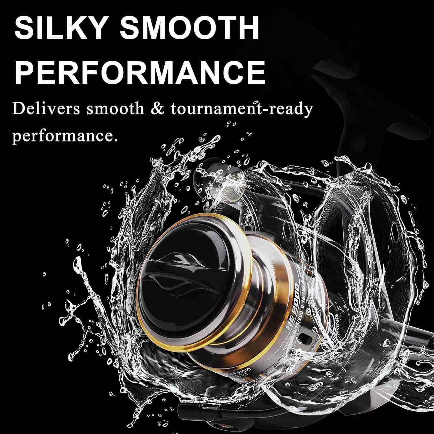 Spinning Fishing Reel High Speed Spinning Reel with 521 Gear Ratio 2230 LB Powerful Drag System 91BB Lightweight Smooth Fishing Reels Freshwater Saltw