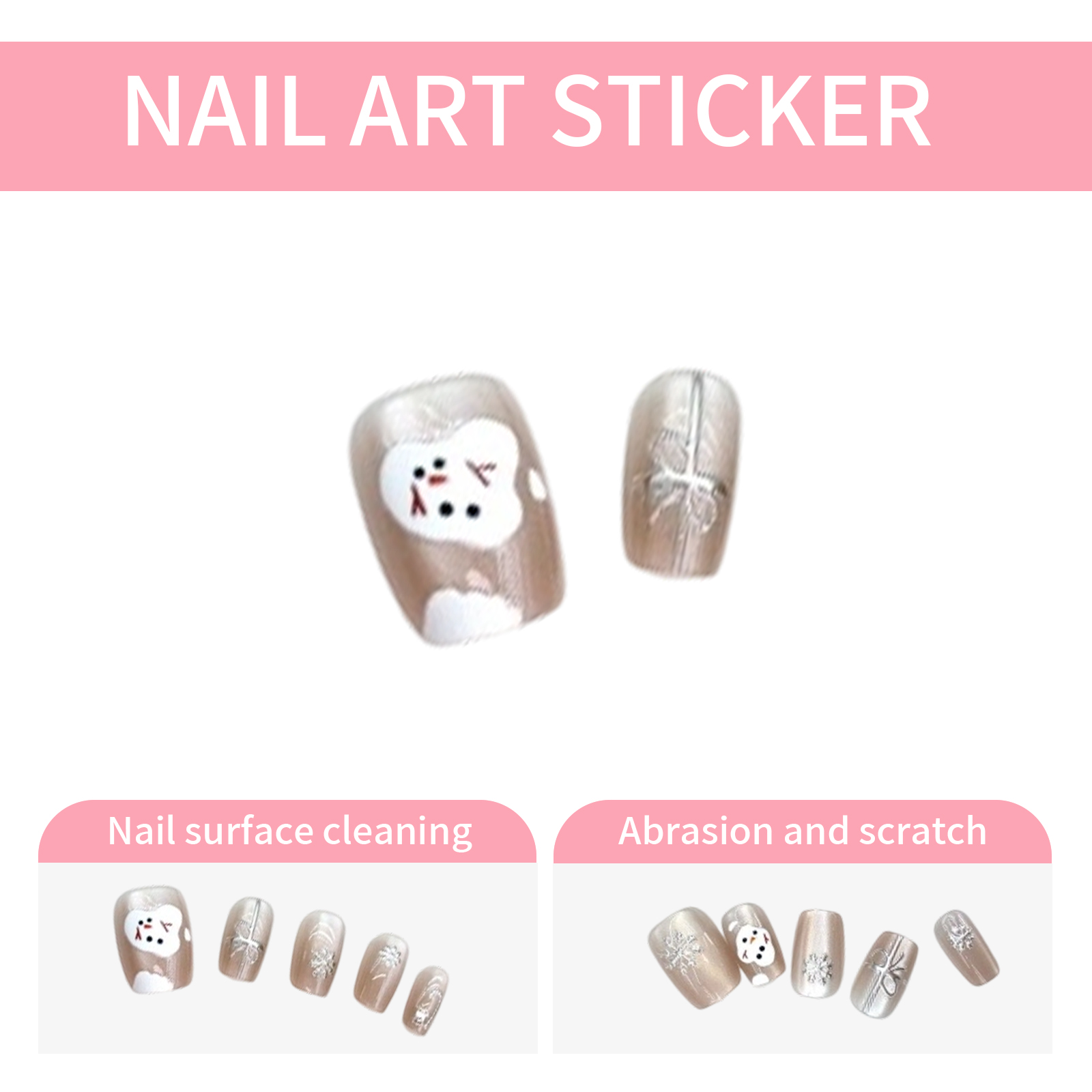 2026Christmas durable & Stylish! Handmade ABS Nail Art, Easily Mastering Fingertip Elegance for Daily Life and Special Occasions on daily festival be 
