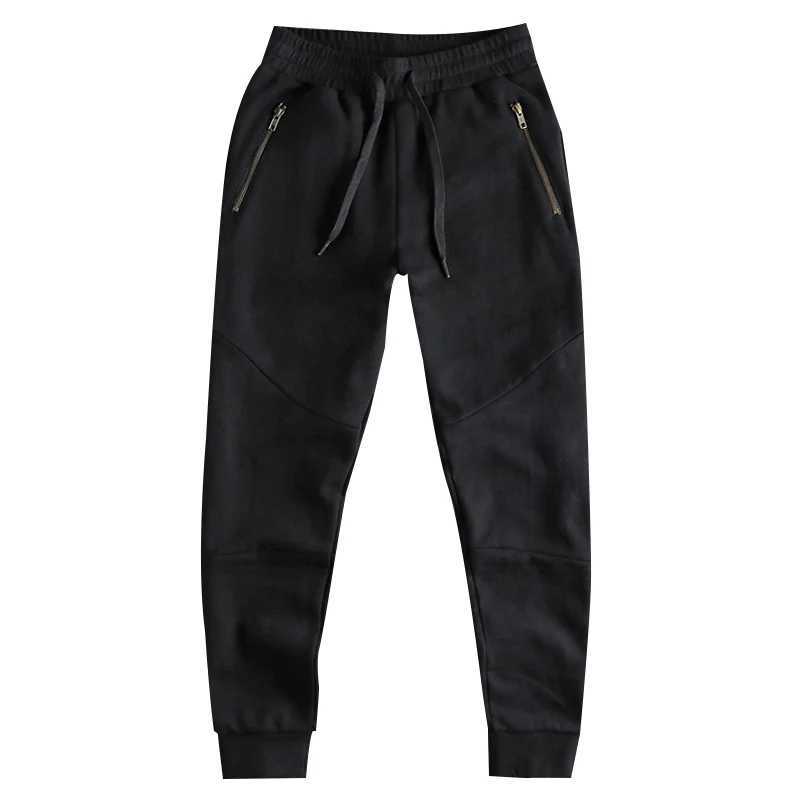 Autumn Winter American Retro Thick Sweatpants With Velvet Mens Pure Cotton Washed Heavyweight Knitted Sports Ankletied PantsXJ250904
