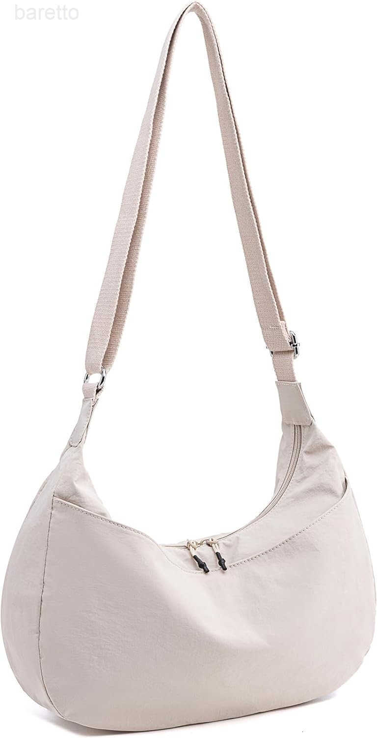 Lightweight Crescent Bag Nylon Crossbody Bags for Women MultiPocket Sling Hobo Luna Bag Womens Shoulder Handbag for Travel M250903