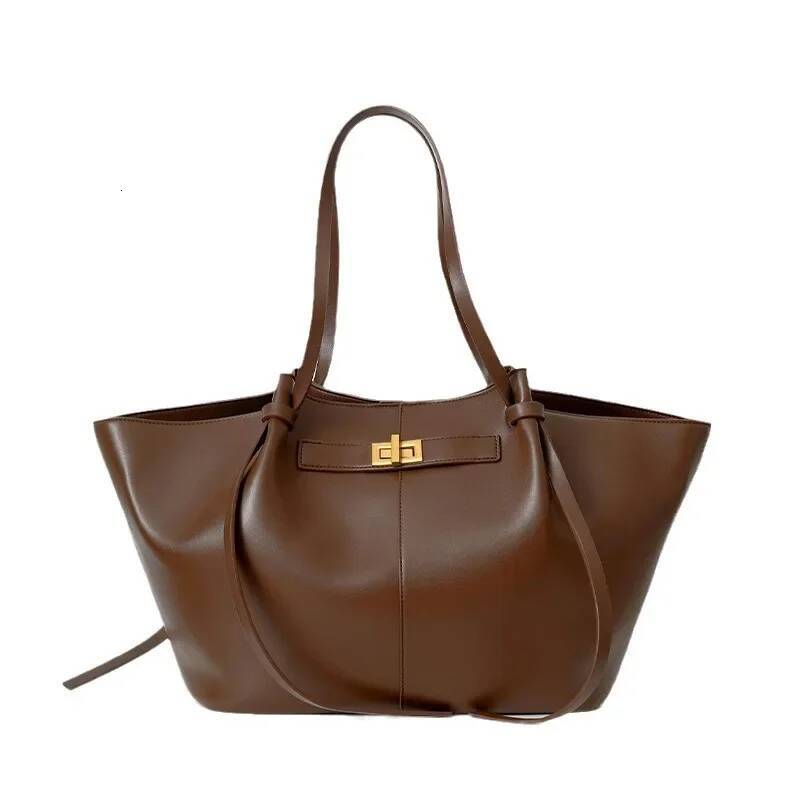 Fashion Large Capacity Trapeze Designer Chic Lock Women Shoulder Bags Pu Leather Handbags Trend Underarm Bag 2025