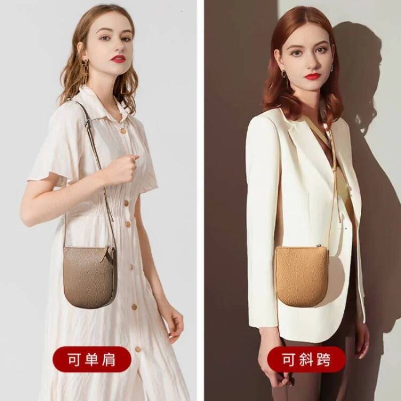 New leather large capacity mobile phone bag, high-end and fashionable versatile cowhide single shoulder crossbody small bag