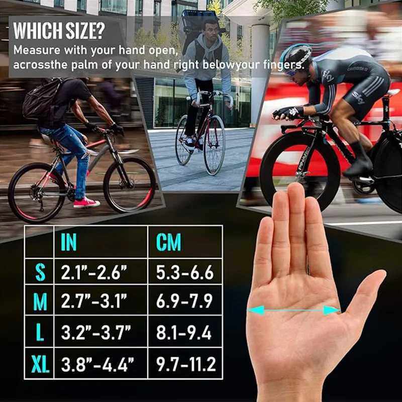 One Pair GlovesBike Gloves Full Finger Road Bicyc Gloves for Men and Women AntiSlip Shock GlovesXJ250904