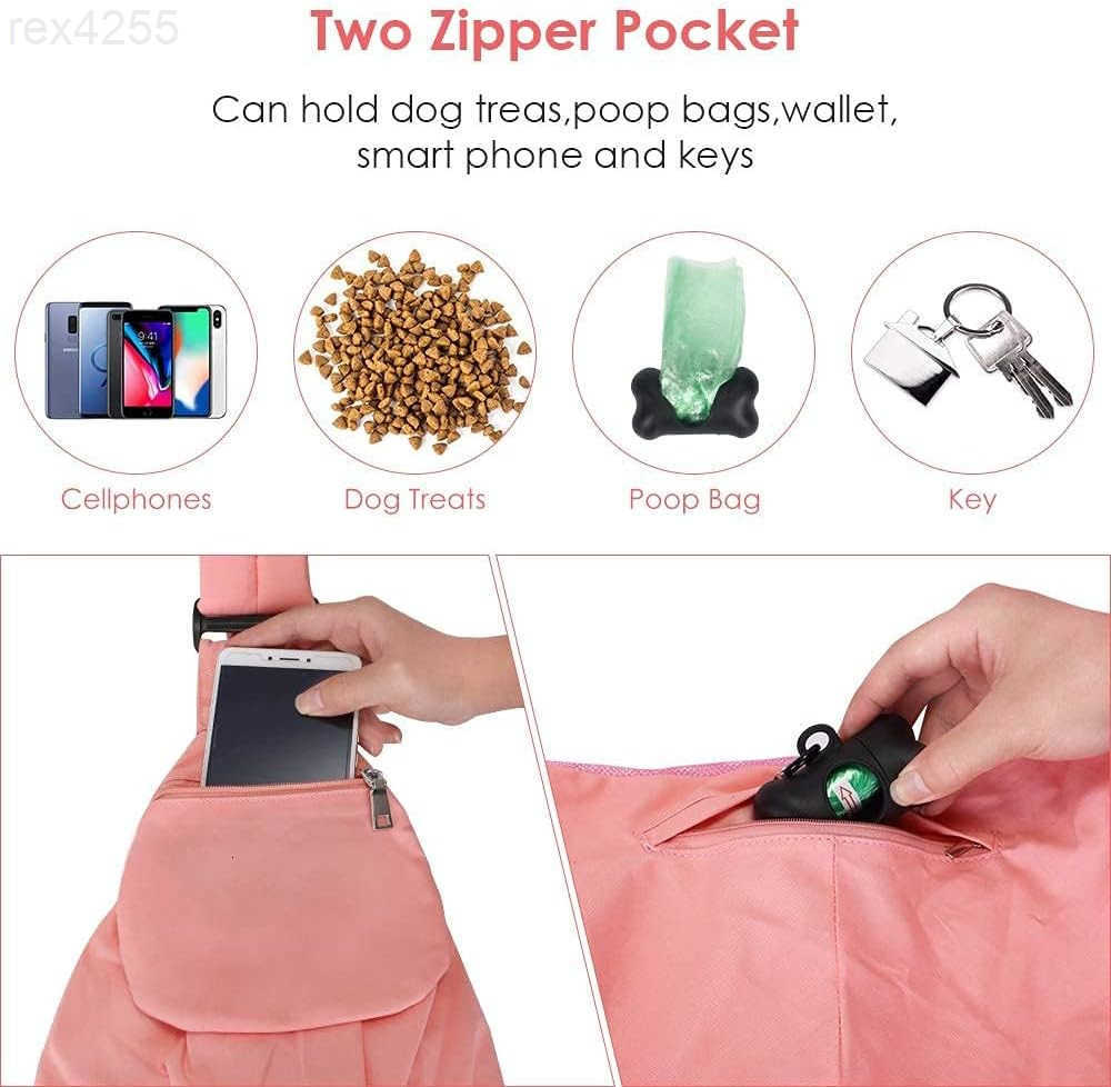 Dog Carrier Sling Hard Bottom Support Dog Carriers for Small Dogs with Adjustable Padded Shoudler Strap Dog Purse for Puppy Cat Pet with Drawstring Op