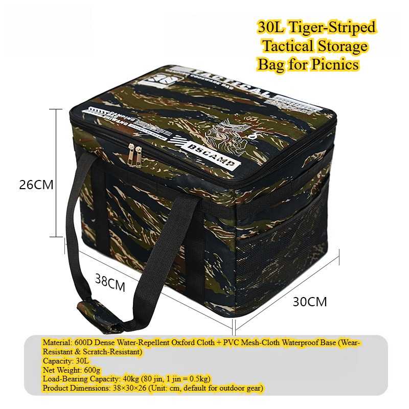 Durable Tactical Tent Accessory: Multi-Purpose Foldable Pack for Cooking Utensils and More