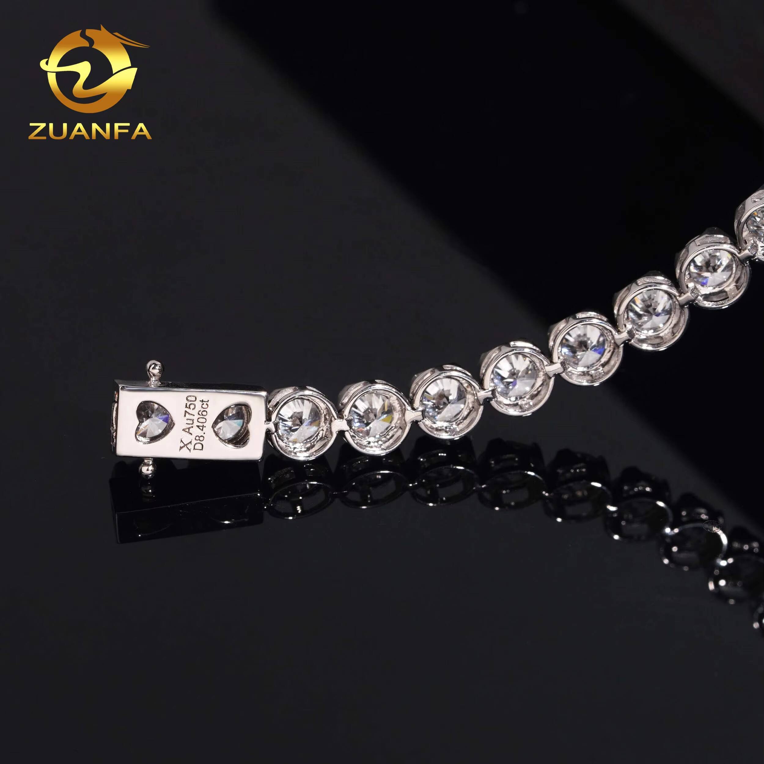 Fashion Jewelry Unisex Luxury IGI Certificate 18k Real Gold Lab Grown Diamond Tennis Bracelet