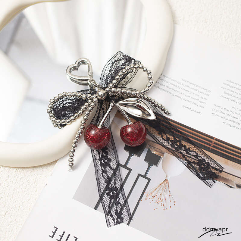 Pink High-End Exquisite Internet ddmyday Celebrity Keychain Pendant Cherry Red Charm Bag New Style Decoration ddmyday ddmyday