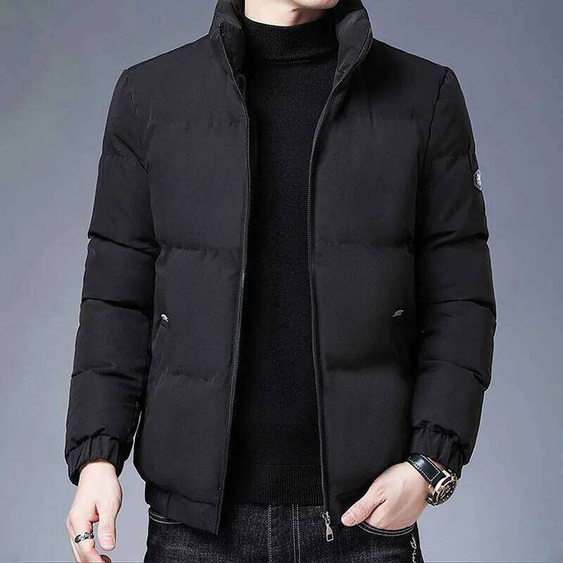 High Street Now Parkas Men Winter Chic Down Thicken Jacket Thermal Handsome Gradient Stand-up Collar Home Comfortable Coat