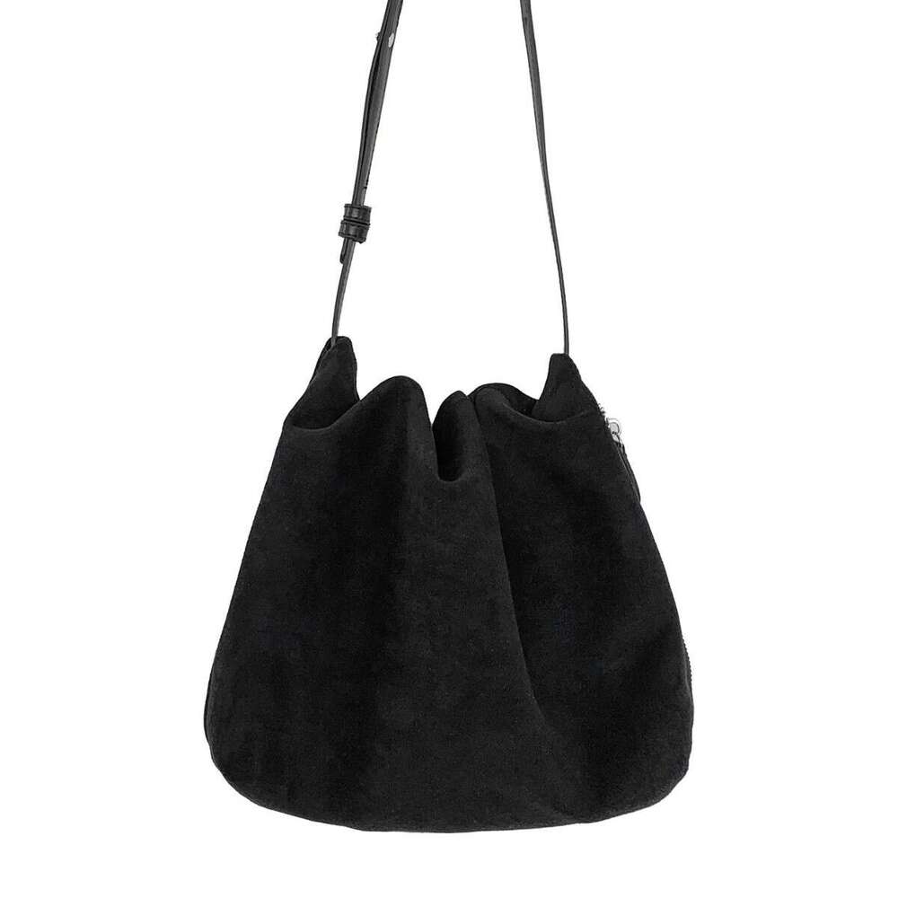 Leopard Print Wrinkled Autumn Winter New Suede Shoulder Bag Women Side Zipper Niche Design Handbag