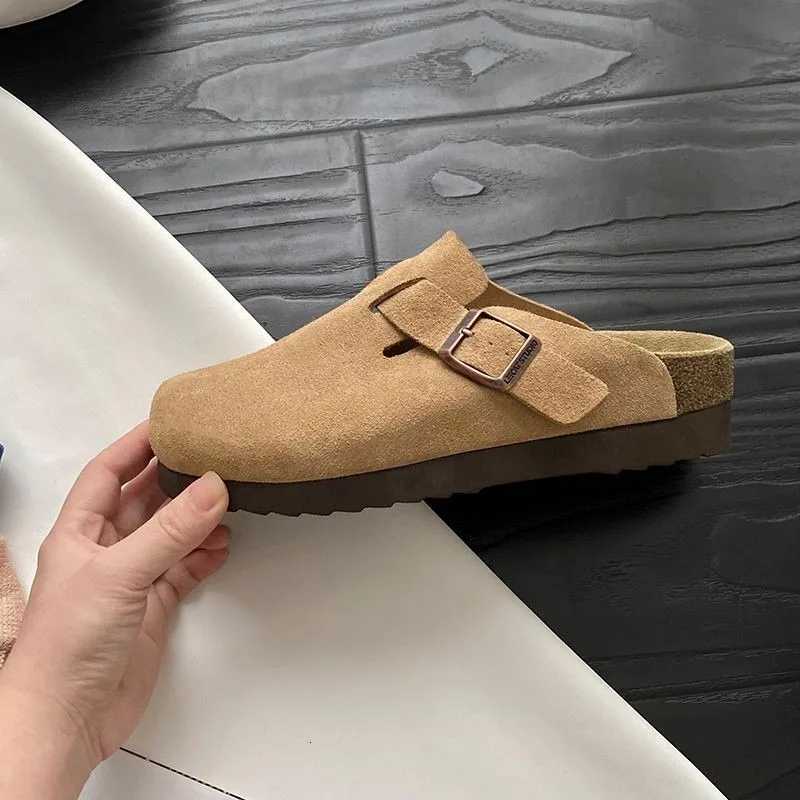New Women Clogs for Women Fashion Cork Suede Mules Slipper Classic Cork Antislip for Outdoor Slippers with Arch Support D230 W250905