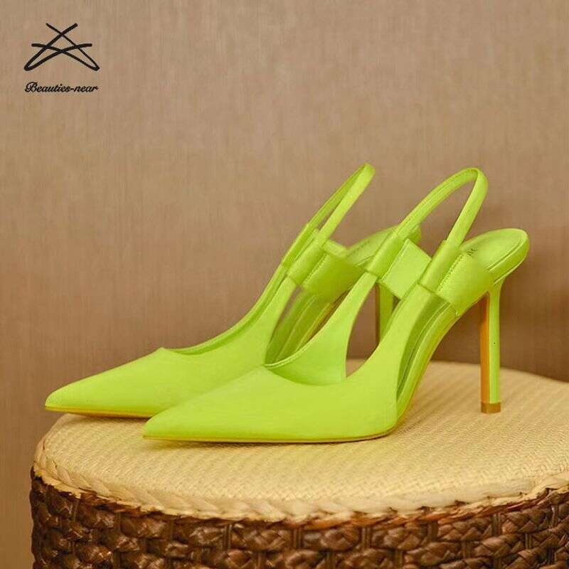 2024 Fashion Slip On Slingback Thin Heels Ladies High Heel Sandals Women Pumps Sandal Shoes