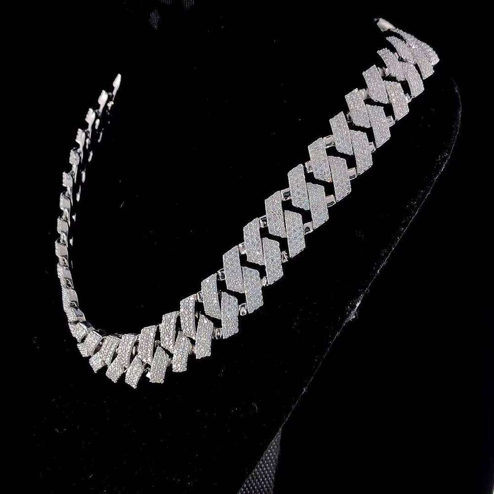 Custom 12mm Chain Set with Moissanite Dia for Necklaces