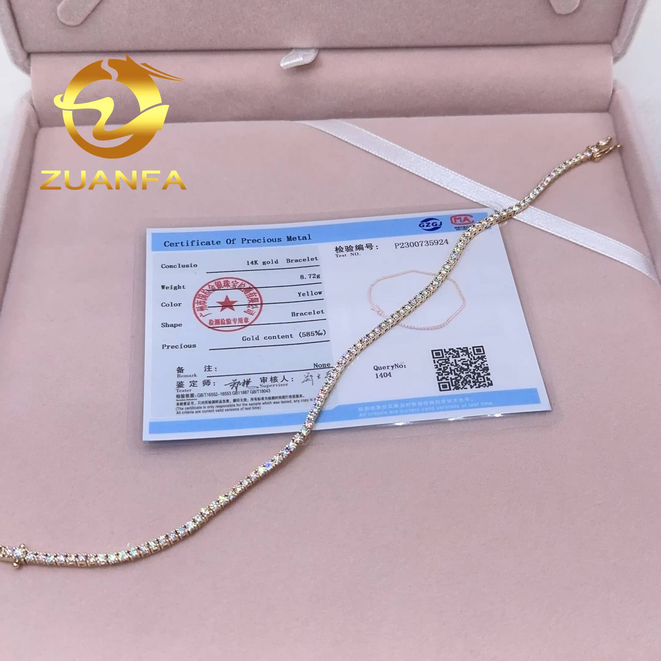 Hip Hop Jewelry Moissanite Tennis Chain 2mm 10k14k Vvs Diamond Fashion Tennis Chain Necklace Bracelet