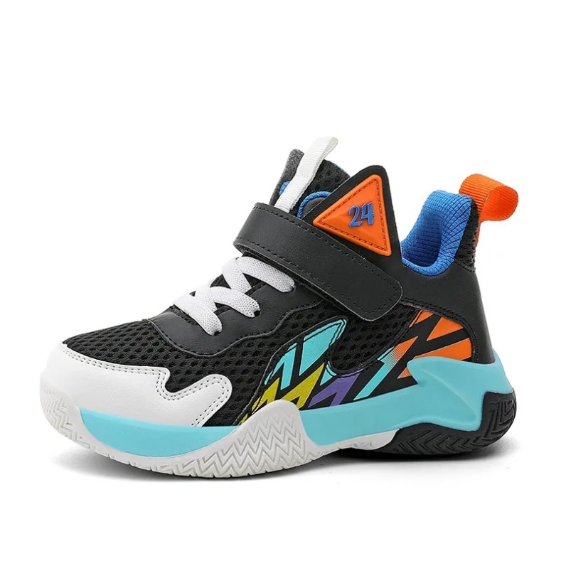 Children's Basketball Shoes 2024 Spring/Summer New Boys' Training Shoes: Big Kids Mesh Breathable Youth Sports Shoes Z 9.2-1
