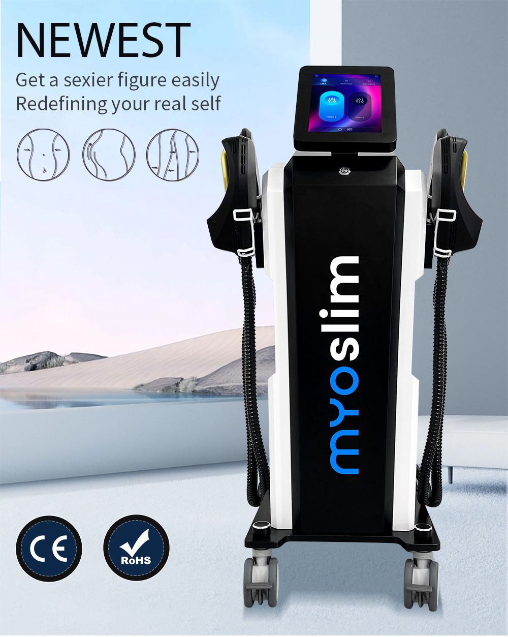 Advanced 6500W RF EMSZERO Machine for Body Sculpting - 15Tes Professional Fat Burning & Muscle Stimulator with 5 Handles for Slimming