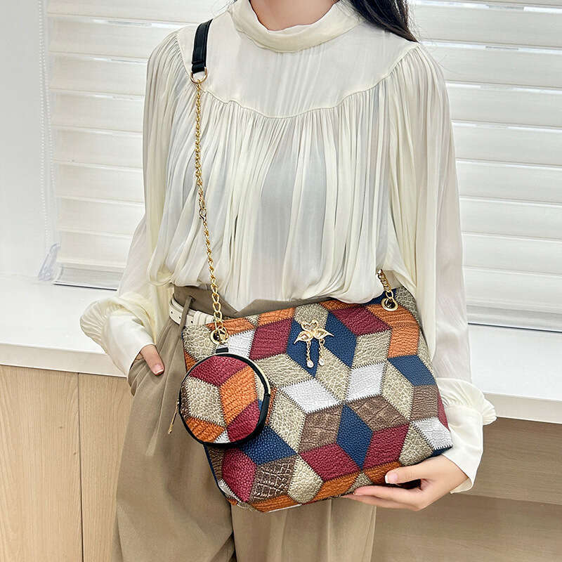 Capacity Mommy 2024 New Women's Two-Piece Set Shoulder Printed Quilted Large Bag