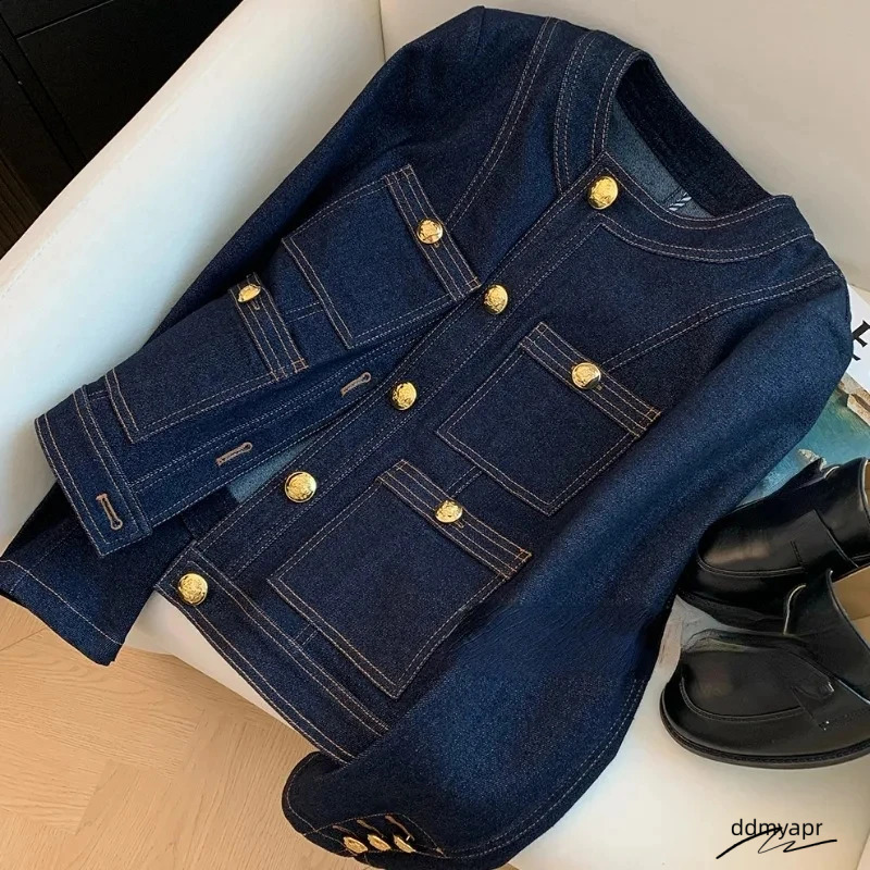 2024 Denim Jackets For Women Spring Buttons ddmyday Vintage Chaquetas Korean Fashion Blue Chic Ropa De Mujer Jeans Bomber Outwear Top 240820 ddmyday d