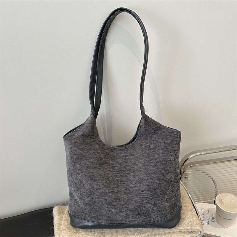 2024 Niche High-End Veet For Women New Large Capacity Shoulder Underarm Casual Versatile Commuter Tote Bag