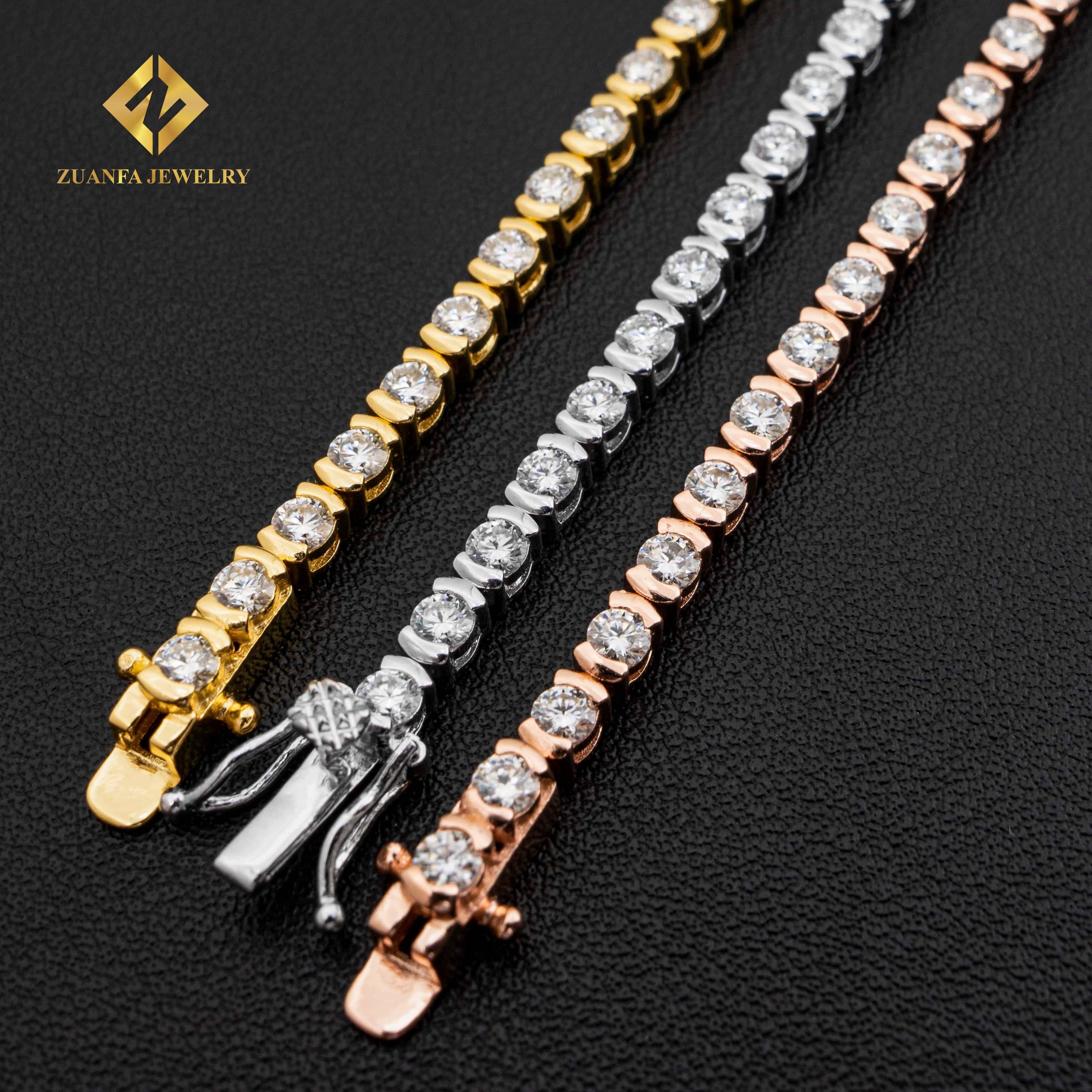 Tennis Chain Silver With Moissanite Diamond Good Price Good Quality Bracelet Fashion Diamond Women Bracelet