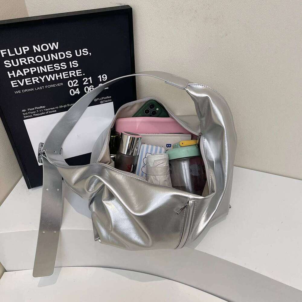 Slarge Capacity PU Leather Shoulder Women Big Sier Crossbody New In 2025 Solid Simple Hobos Bags Female Packages