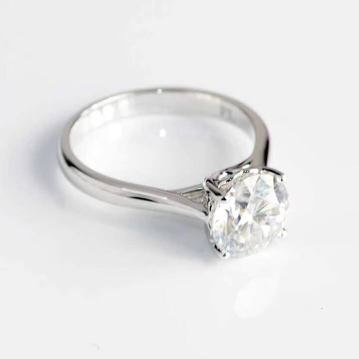 VOAINO Custom Igi Certified Vvs Cvd Lab Grown Created Diamond 10k 14k 18k Gold Four Claws Round Brilliant Cut Engagement Ring