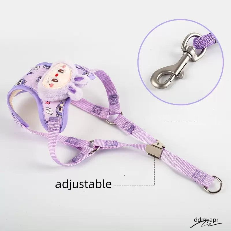 Labubu Dog Leash, Step-In Soft Mesh Puppy Vest With Cute Patterns And Doll Decorations, Breathable Pet Harness For Small Sized Dogs B142 ddmyday ddmyd