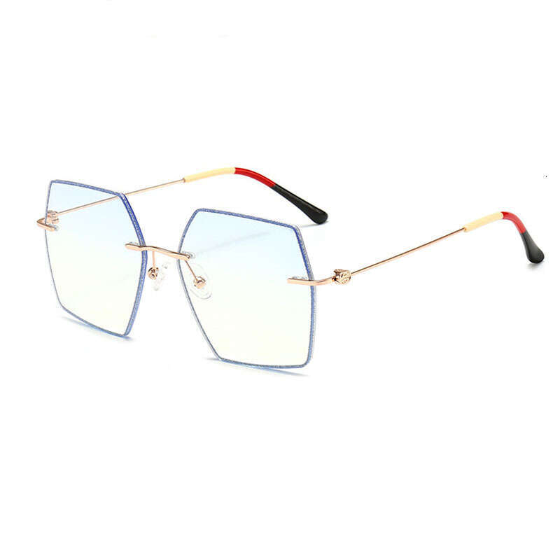 Anti-Blue Light Face Slimming Oval Frame Black Fashion Sunglasses 812 Polarized UV Outdoor Sports a52