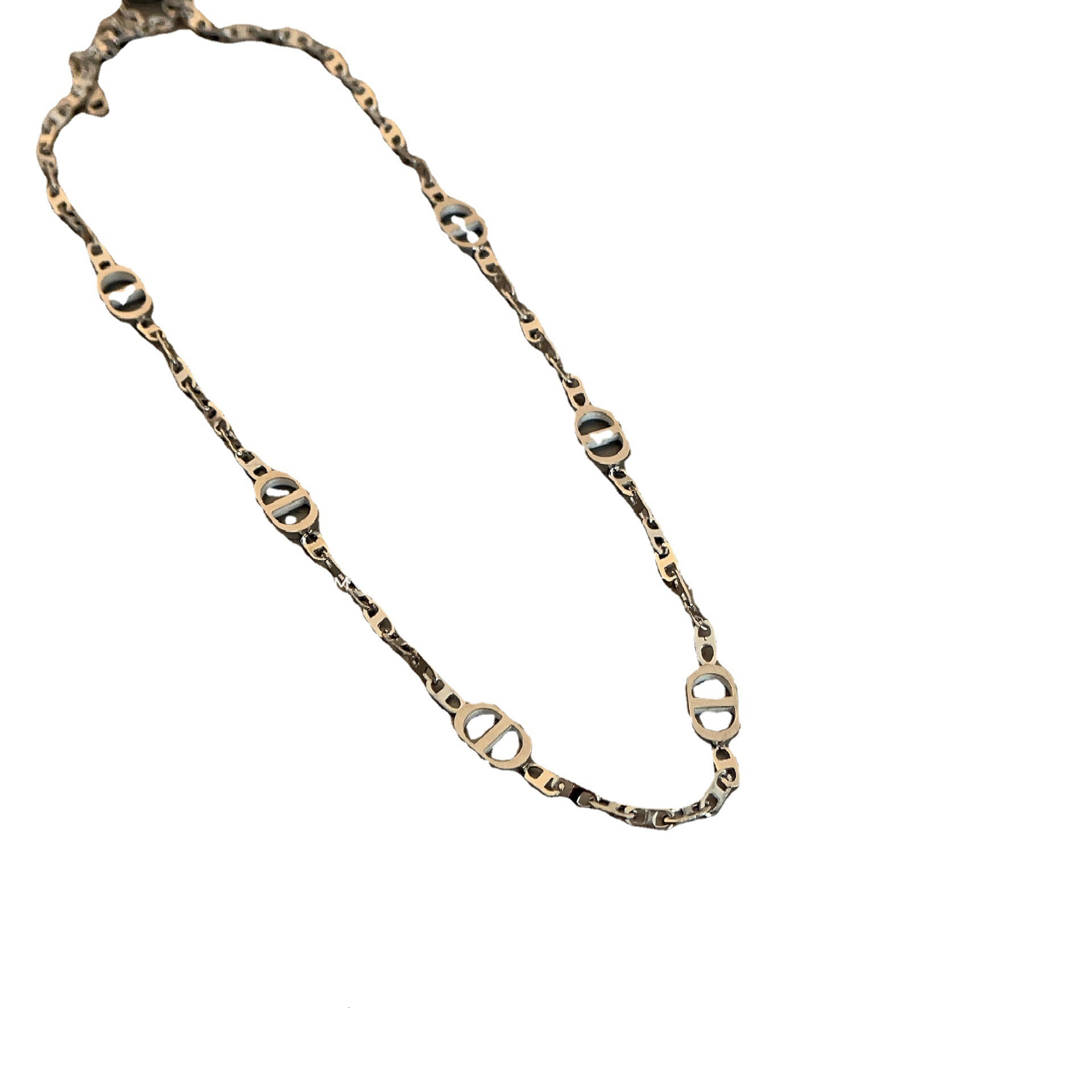 Luxury Brand Designer Jewelry 18K Gold Titanium Steel Versatile Pig Nose Necklace Korean New Light Luxury High-End Vintage Collarbone Chain Choker For