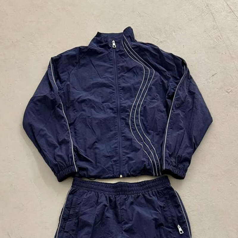 Autumn Winter New Jacket and Pants Casual Striped Sports Fashion Hooded Couple Two-Piece Set