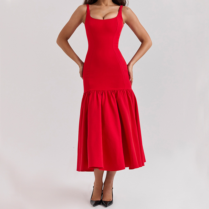 Long Strap Backless Loose New Style Elegant Womens Fashion 2025 Trendy Summer Dress with Highend Feel