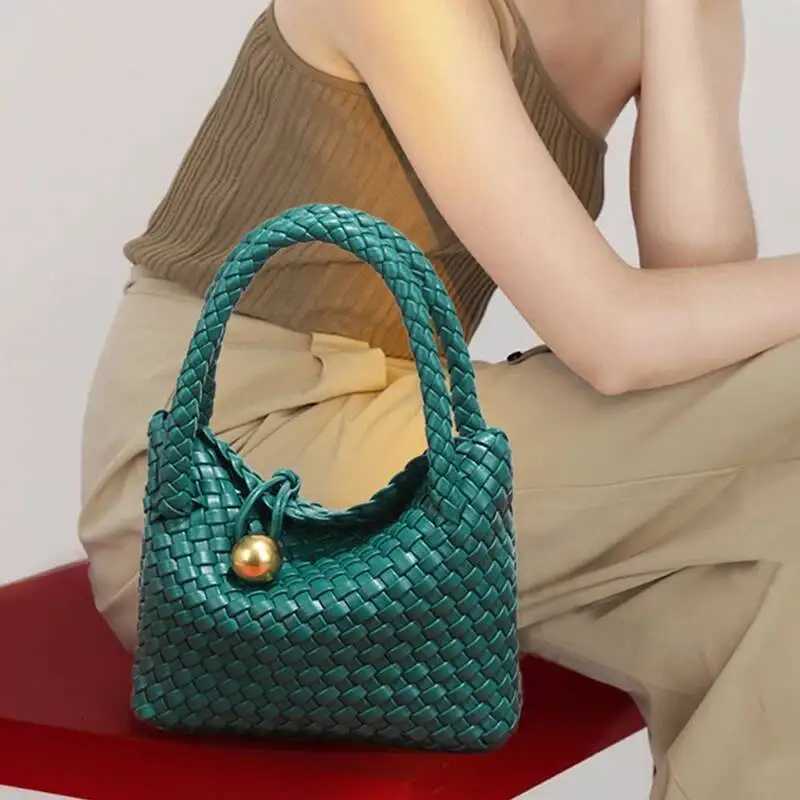Woven Shoulder Crossbody For Women Small Vegan Leather Purse Tote Handbag Hobo Bag Z250903