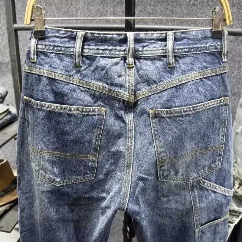 Spring Autumn 2025 Slim Casual Pencil Pants for Men New Korean Style Workwear Jeans Loose Straight Harlan Vintage Long Trousers W250905