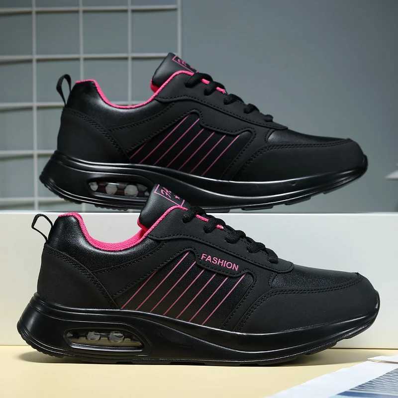 igh Quality Waterproof Autumn Running Shoes Women Leather Nonslip Casual Sneakers Ladies Lightweight Fitness Walking Shoes Z250905