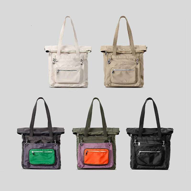 Casual Panelled Large Capacity Tote Bag for Women Detachable Multifunctional Backpacks Waterproof Nylon Outdoor Shoulder BagsSports storage bag