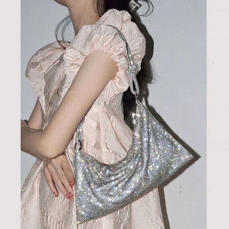 Designer Bags Designer Hobo Shoulder Bag Handmade Shining Rhinestones Evening Clutch Bag Purse Crystal Purses And Handbag Hobo Bags Luxury Bag