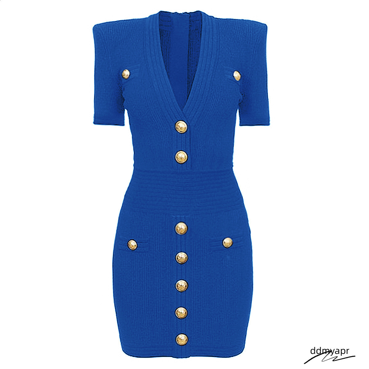 Ddmydec 2025 Summer Korean Womens Fashion Small Fragrance French Style Short Sleeve A-Line Slim Knitted Dress For Women 250718 Ddmydec Ddmydec Ddmydec