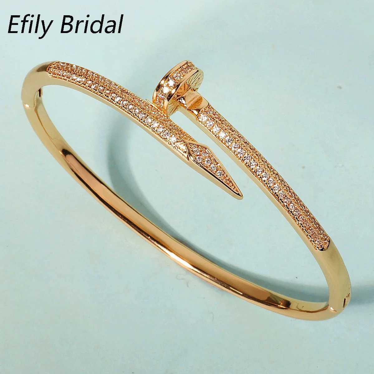 luxury Efily Bridal Tren Snake Spike Bracelet Minimalist Branded Bracelet Jewelry ryday Bangle For Wen As Gifts S250905