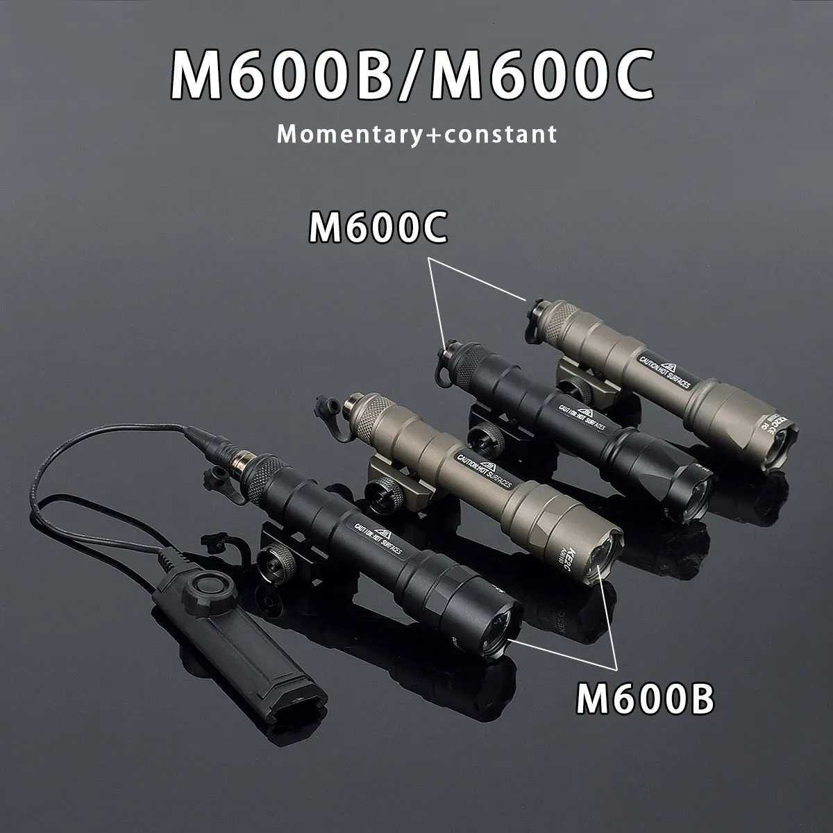 Tactical M600 M600B M600C Weapon Gun light Lanterna Rifle Flashlight Pistol Scout Light Torch Hunting Pictinny RailXJ250905