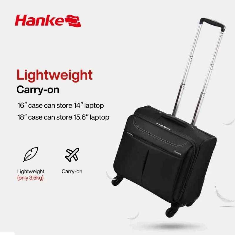 Hanke Men Business Travel Luggage Women Carry On Suitcase Spinner Wheels Rolling Bag 16 18 Inch Z250905