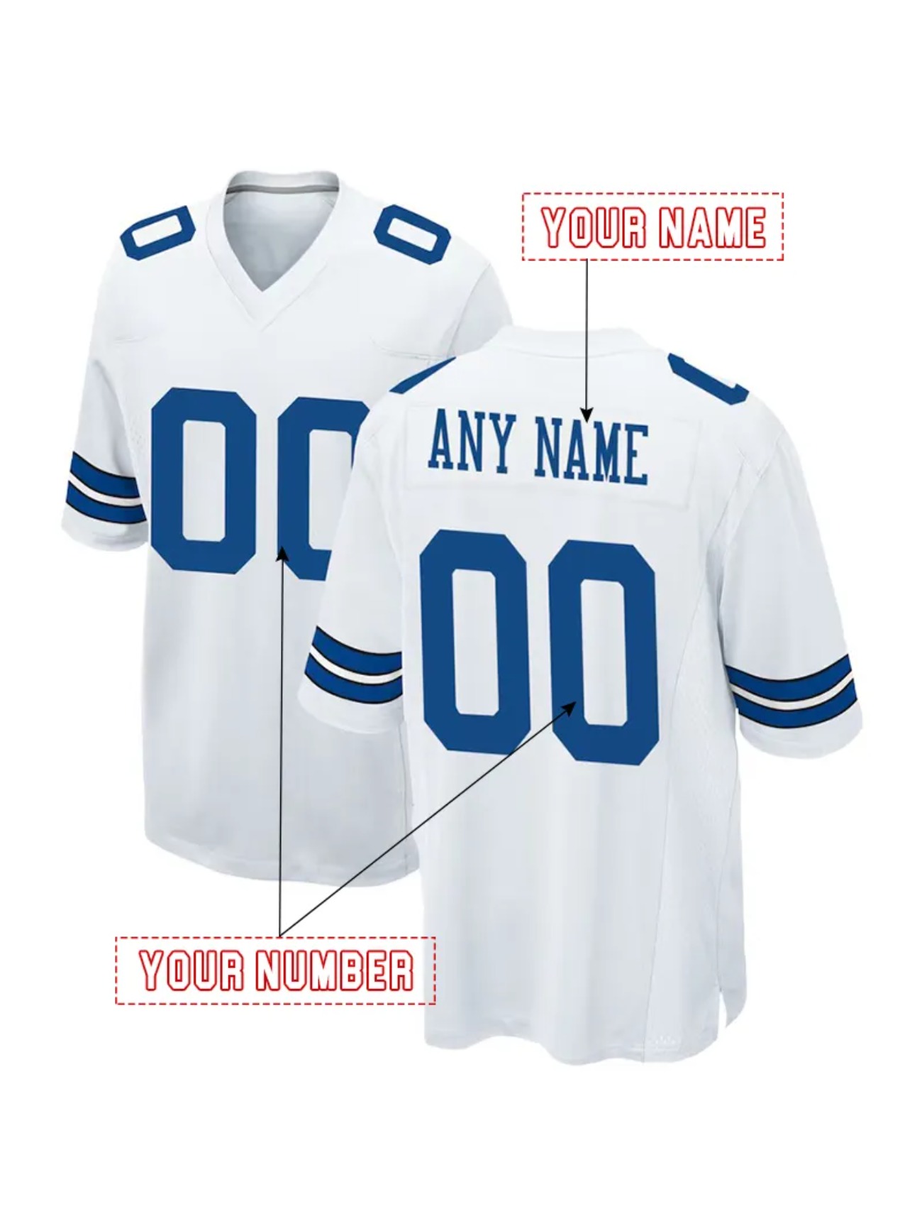 Ceedee Lamb 88 Dak Prescott 4 Trevon Diggs 7 Micah Parsons 11 Jake Ferguson 87 22 E.Smith Aubrey Personalized Customized Football Jerseys Custom Any Number Letter123