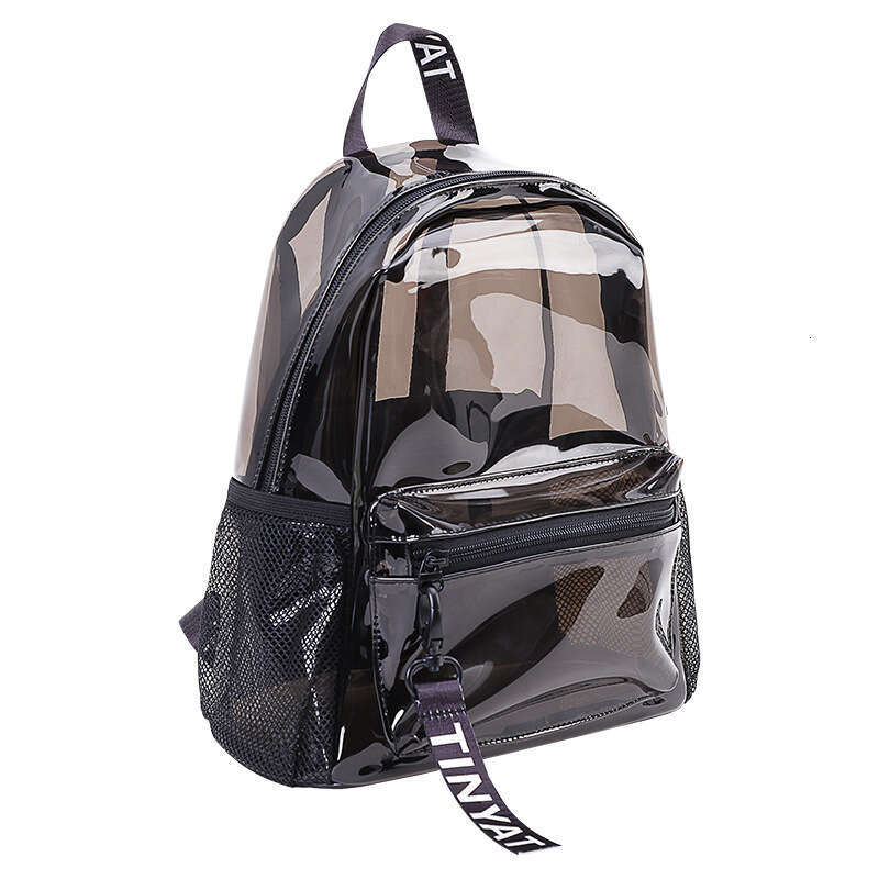Transparent New Fashion Women's Jelly Waterproof PVC Backpack Beach Travel Girls' School Bag