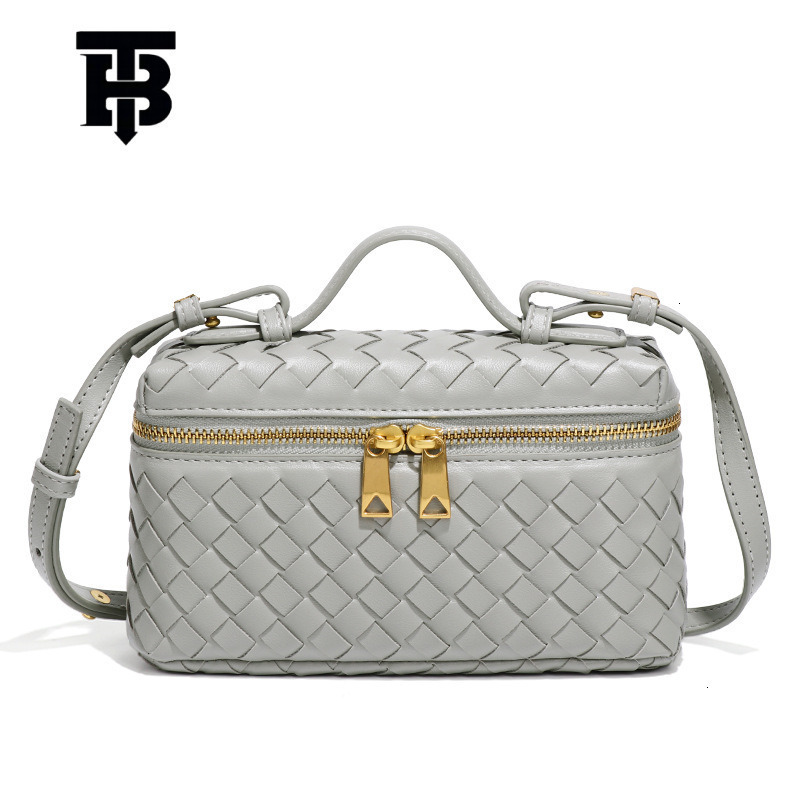 TB BHULAMTE Designer Luxury Brand New Classic Handwoven Fashion Handheld Makeup Single Shoulder Crossbody Box Tofu Small Square Bag