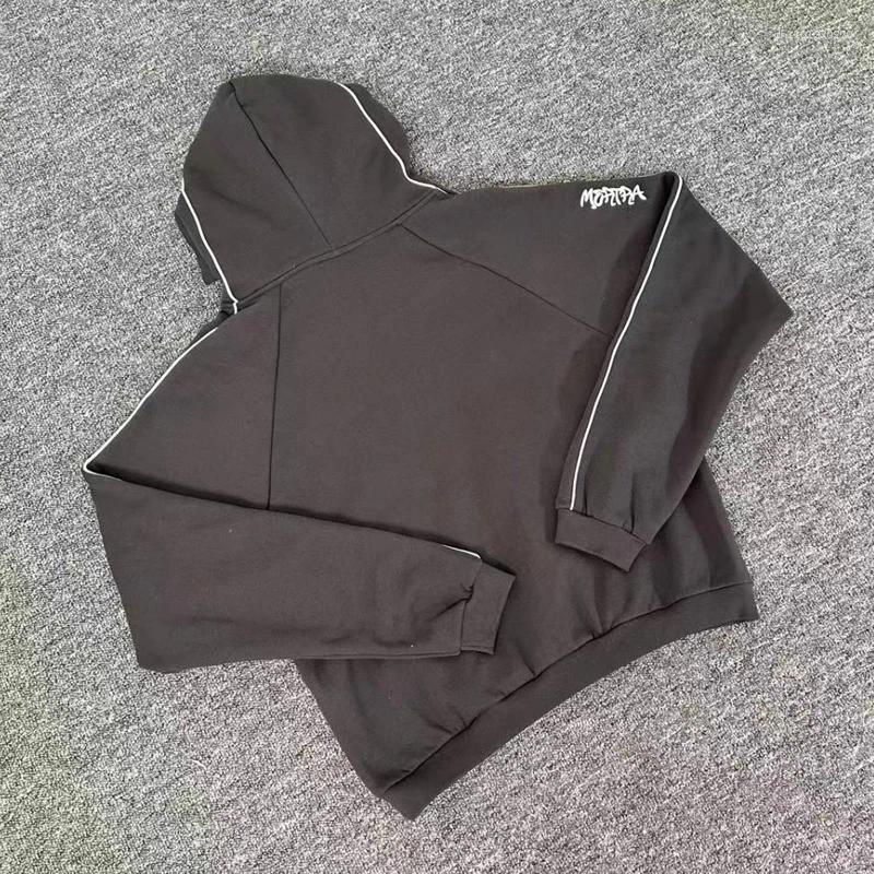 Men's Hoodies Mertra Hoodie Sweatpants High Street Trend Striped Embroidery Letter Hooded Sweatshirt Hip Hop Fashion Pullover Men Women