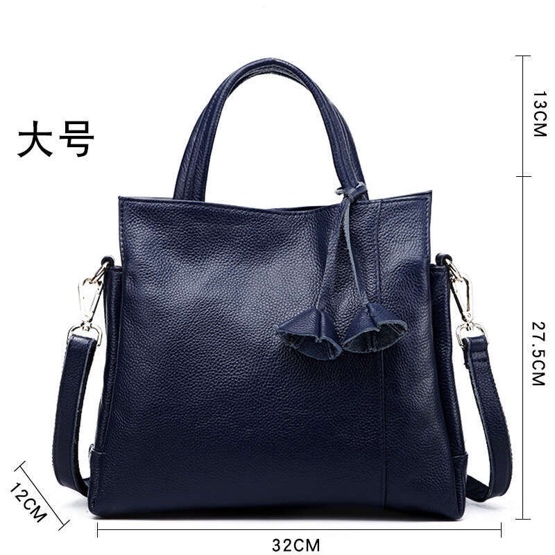 Qian Dian 2025 New Fashion Middle-aged Handbag Genuine Leather Small Shoulder Women's Crossbody Bag