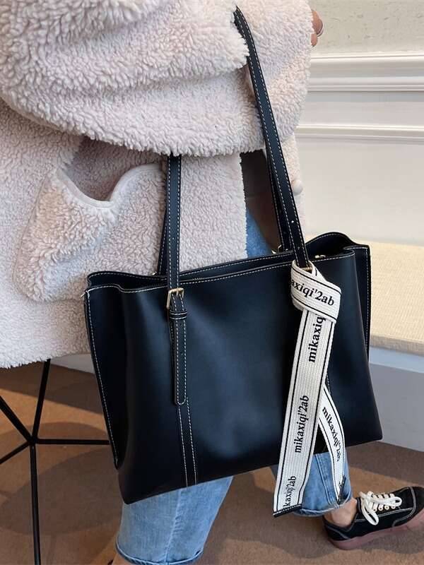 Large Capacity Women's 2024 New Fashion Tote College Student Class Shoulder Commuting Bag