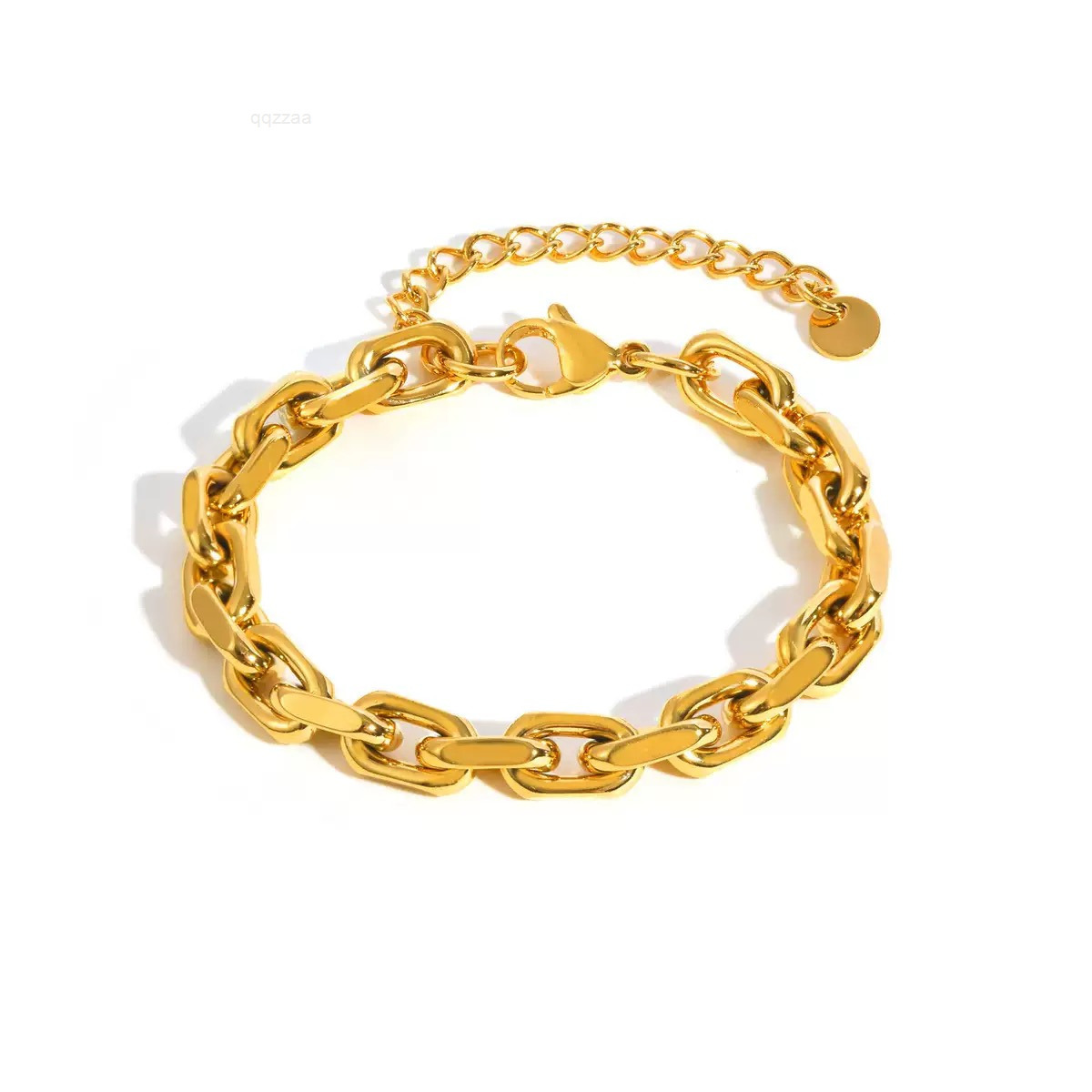 Hot Selling 6mm Gold Stainless Steel Mens Link Chain Bracelet Custom Fashionable Welded Fine Jewelry Chain Link Bracelets