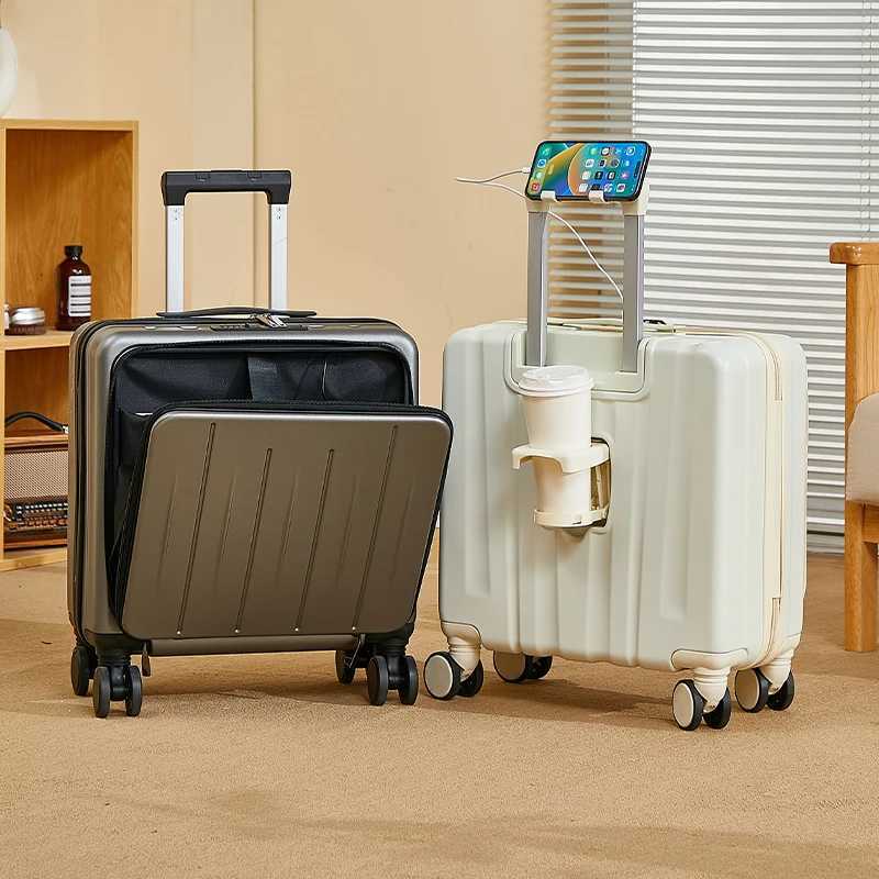 Luggage female small 18 inches suitcase swivel wheels male student durable sturdy thick password travel case Z250905
