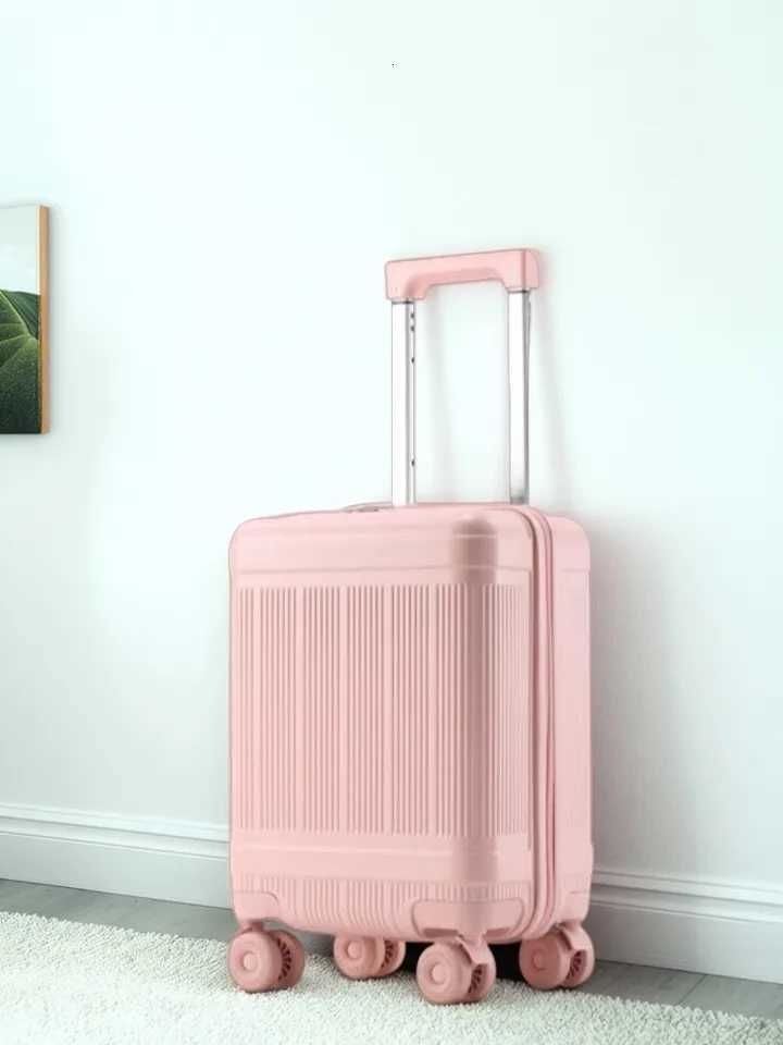 16 Inch Lightweight Carry On Suitcase for Budget Airlines Womens Cabin Luggage with Removable 360 Wheels TSA Lock Z250905